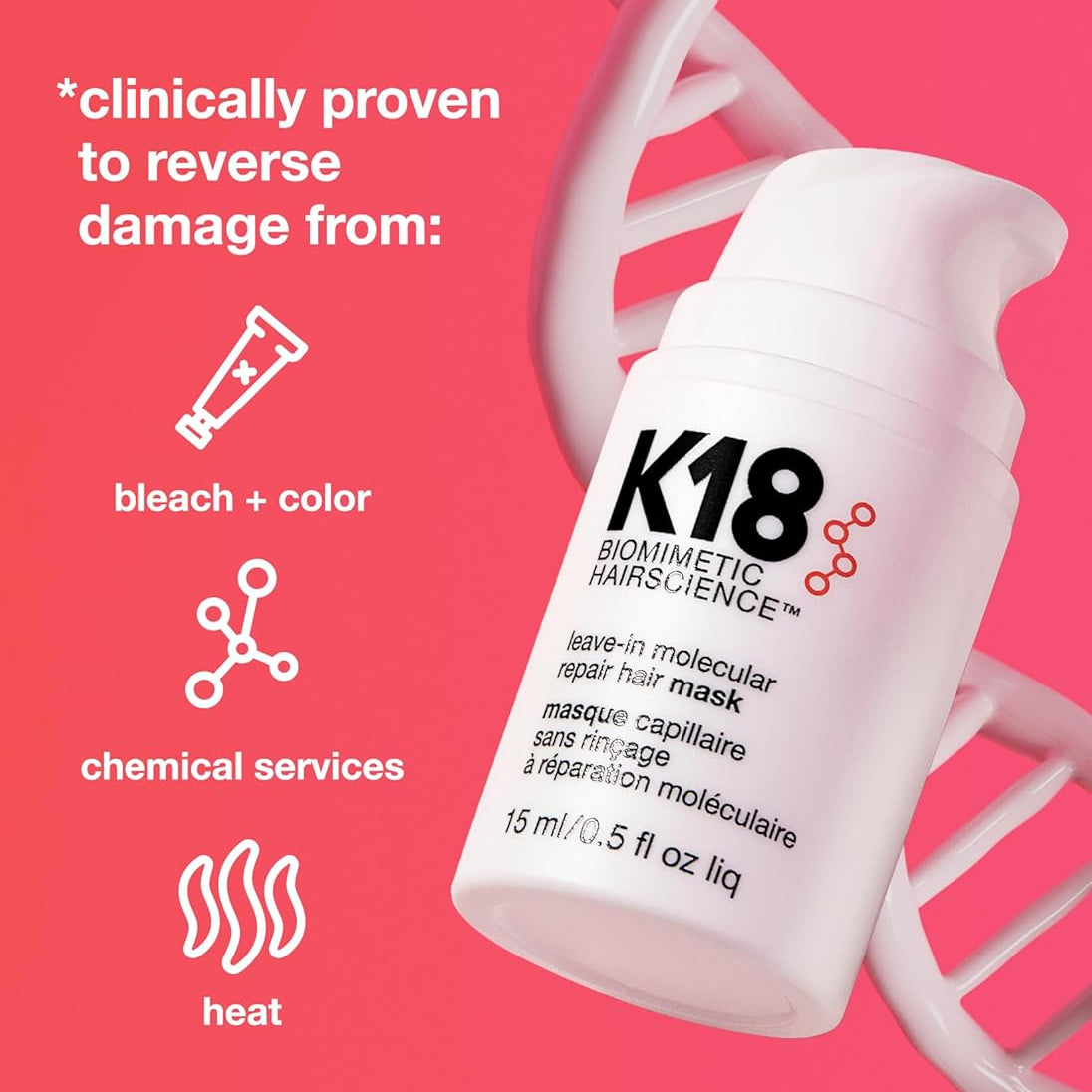 K18 Biomimetic Hairscience Leave-in Molecular Repair Hair Mask